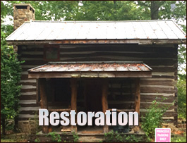 Historic Log Cabin Restoration  Nashville, North Carolina
